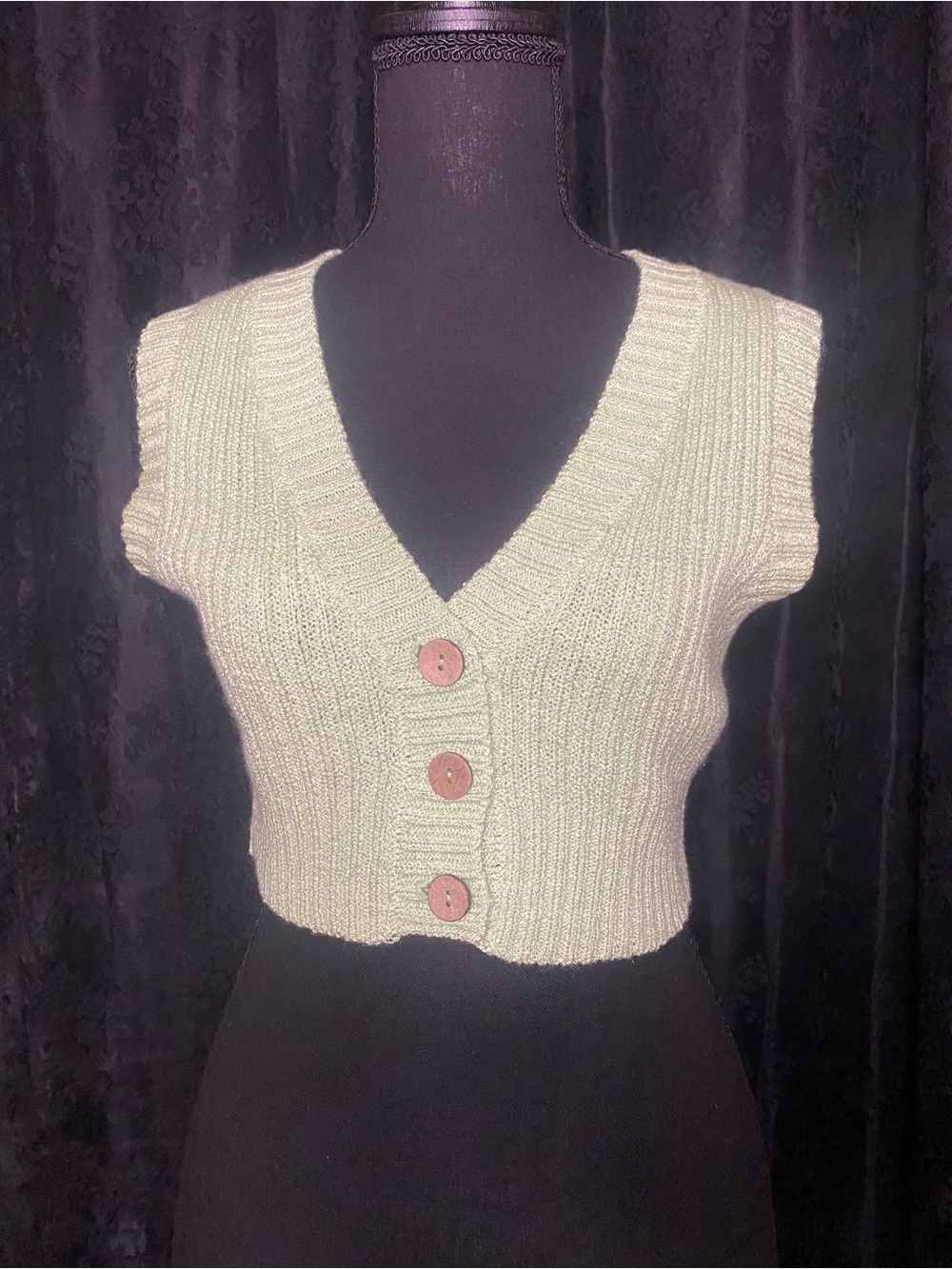 Y2K Green Forever 21 Sweater Vest